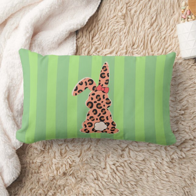 Cute Rabbit Leopard Lendenkissen (Decke)