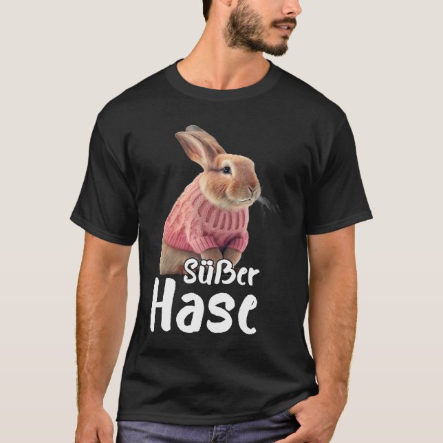 Cute Rabbit Winter Ski Rabbit T-Shirt (Vorderseite)