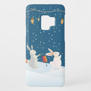 Cute Rabbits Lantern Parade Through Snow Christmas Case-Mate Samsung Galaxy S9 Hülle