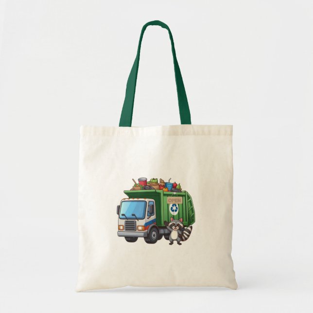 Cute raccoon and "food" truck tragetasche (Vorne)