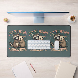 Cute Raccoon et Ferret Hug avec citation amusante