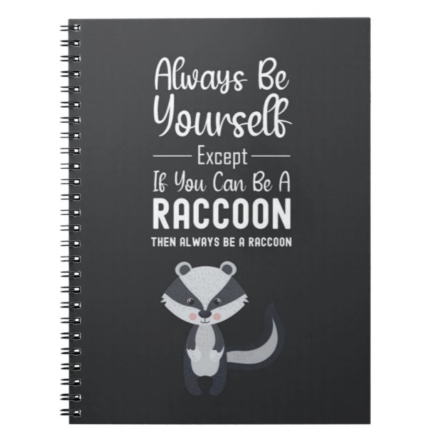 Cute Racoon Gifts Animals Forest Wildlife Funny Notizblock (Vorderseite)