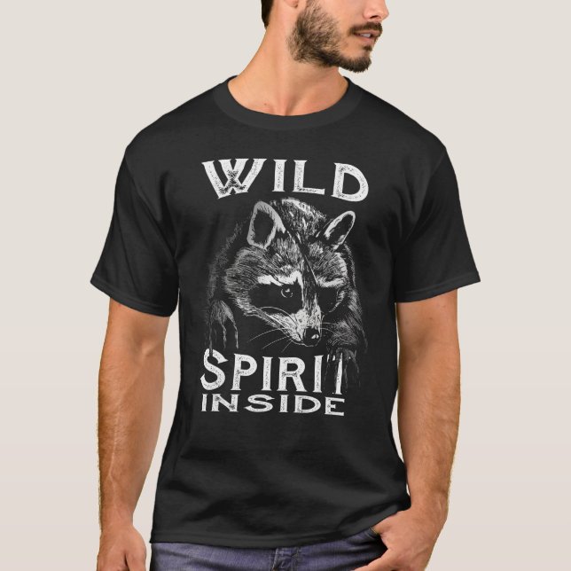 Cute Racoon Wild Spirit inside T-Shirt (Vorderseite)