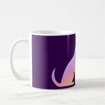 Cute Rainbow Cat and Dog Silhouette Love Purple To