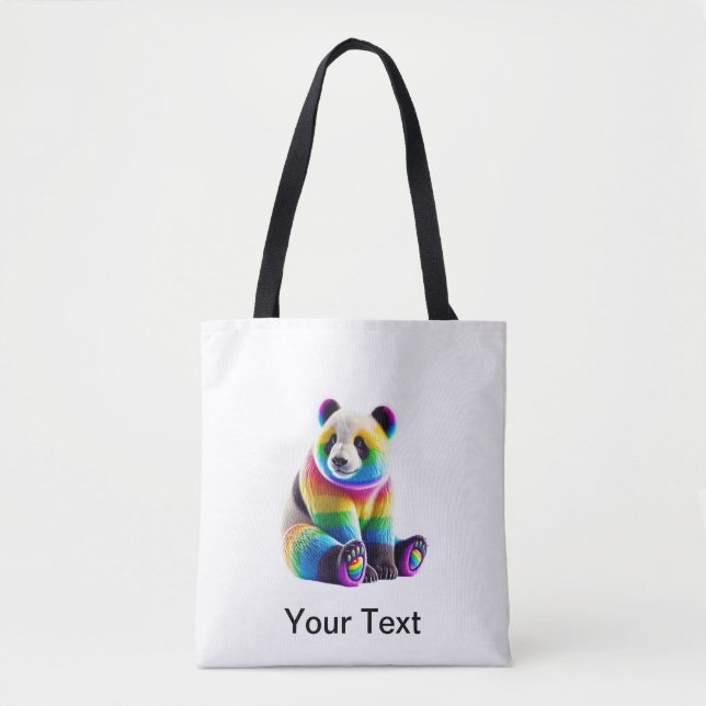 Cute Rainbow Panda Tasche (Vorderseite)