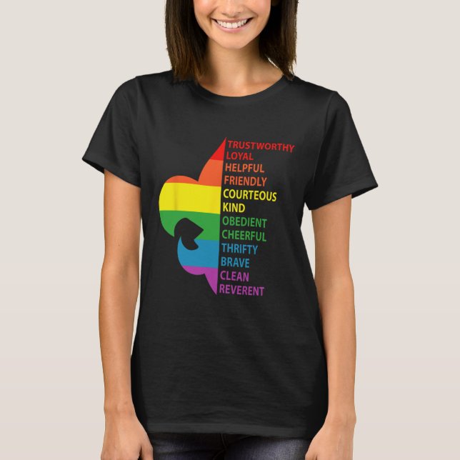 Cute Rainbow Style Scouting Law  T-Shirt (Vorderseite)