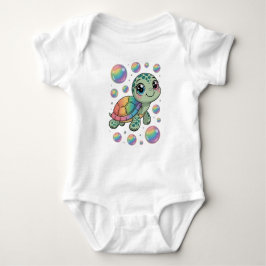 Cute Rainbow Turtle Baby Strampler