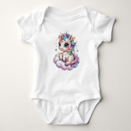 Cute Rainbow Unicorn Baby Strampler