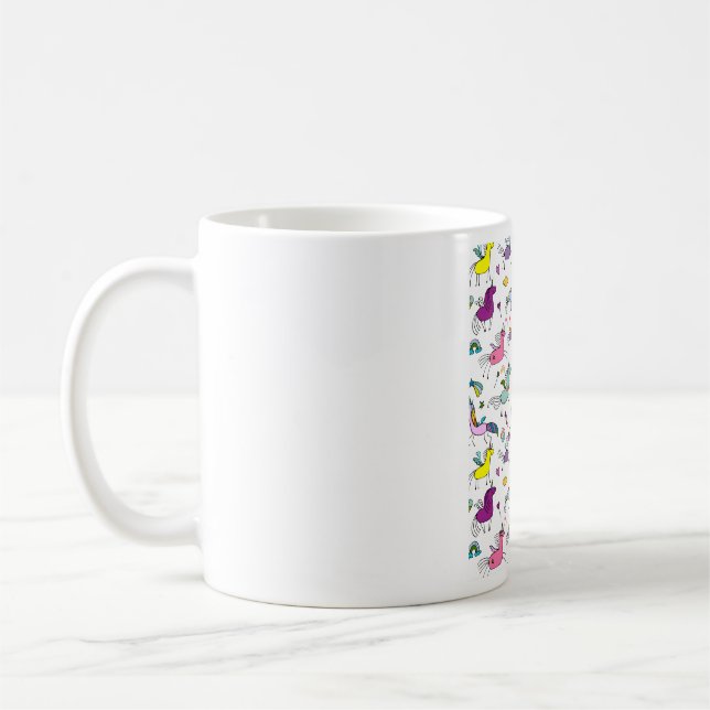 cute rainbow unicorn pattern kaffeetasse (Links)