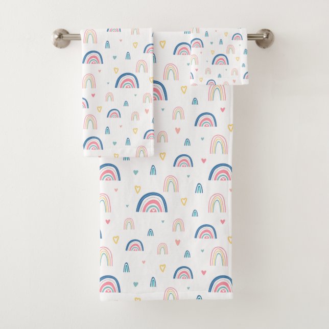 Cute Rainbows & Hearts Motif (En situation)