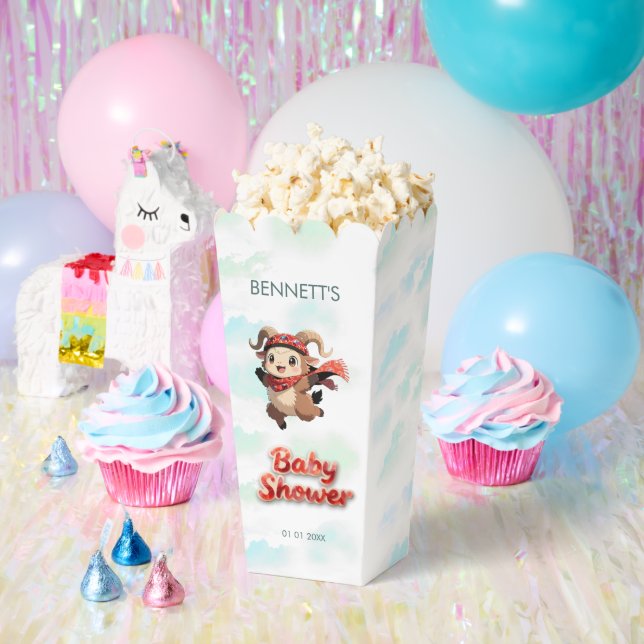 Cute Ram Winter Baby Shower Treat Box Geschenkschachtel (Party)