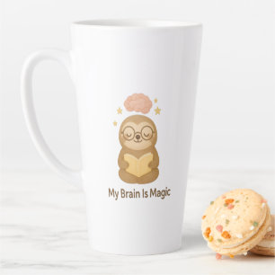 Cute Reading Bear — Mein Gehirn ist Magie Motivati Milchtasse