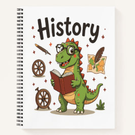 Cute Reading Dinosaur History Buff Notebook  Notizbuch