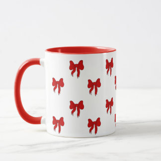 Cute Red Bow Pattern Mug | Gift for Her Tasse