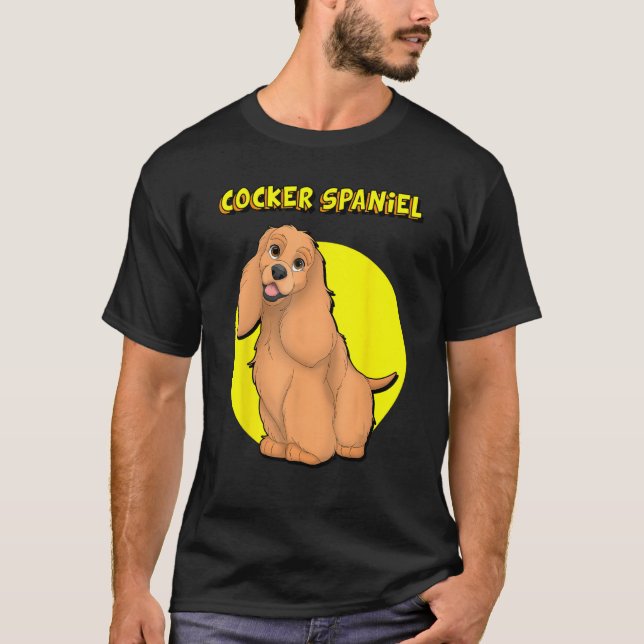 Cute Red Cocker Spaniel T-Shirt (Vorderseite)