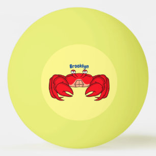 Cute red crab cartoon illustration tischtennisball