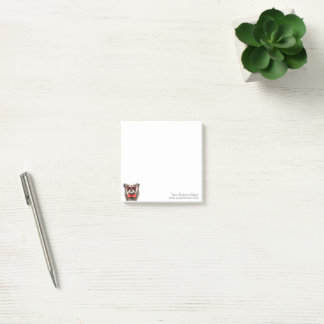 cute red glasses raccoon post-it klebezettel