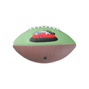 Cute red happy hovercraft cartoon football