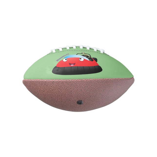 Cute red happy hovercraft cartoon football (Gedreht 270)