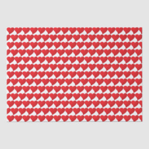 Cute Red Hearts pattern Valentine's day modern Seidenpapier
