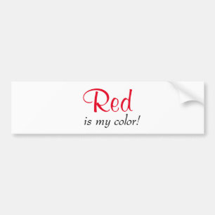 Cute Red Ist Meine Farbe Autoaufkleber