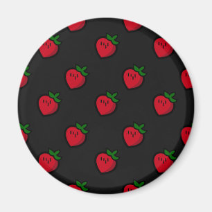 Cute Red Strawberry Pattern for Vegetarians Magnet