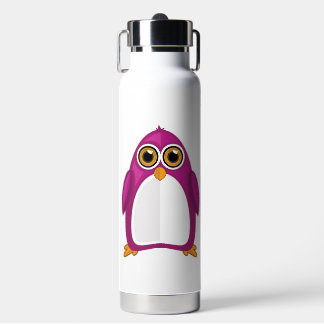 Cute Red Violet Penguin Kawaii Cartoon Big Eyes Trinkflasche