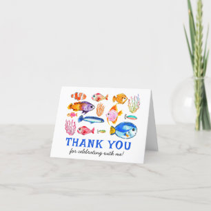Cute Reel Fun Enfants Pêche Anniversaire Merci