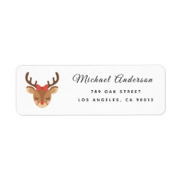  Cute Reindeer Baby Shower Return Address Label