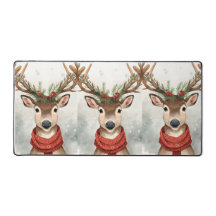 Cute Reindeer Christmas Desk Mat