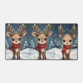 Cute reindeer christmas festive workspace schreibtischunterlage