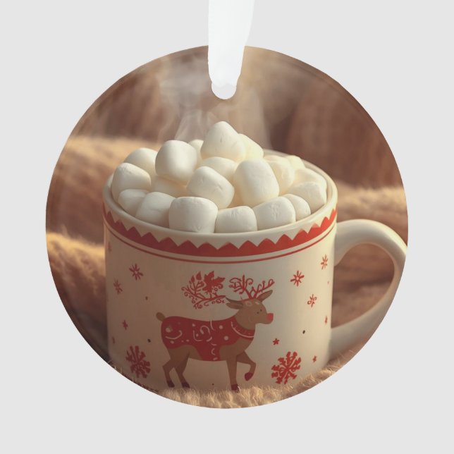 Cute Reindeer in Scarf Ornament | Kids Christmas  (Vorderseite)