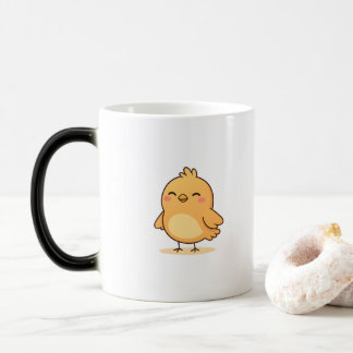 Cute Relaxed Chick Minimal Cartoon Verwandlungstasse