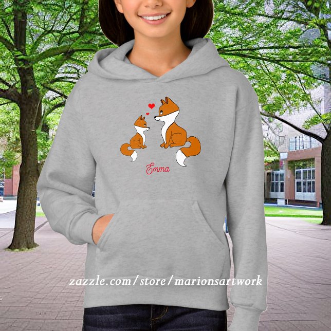 Cute renard avec le coeur, dessiné à la main, pers (Créateur téléchargé)