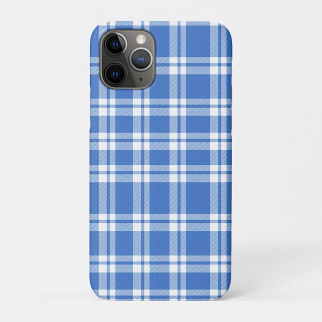 Cute Retro Blue Gingham Plaid Pattern Case-Mate iPhone Hülle (Rückseite)
