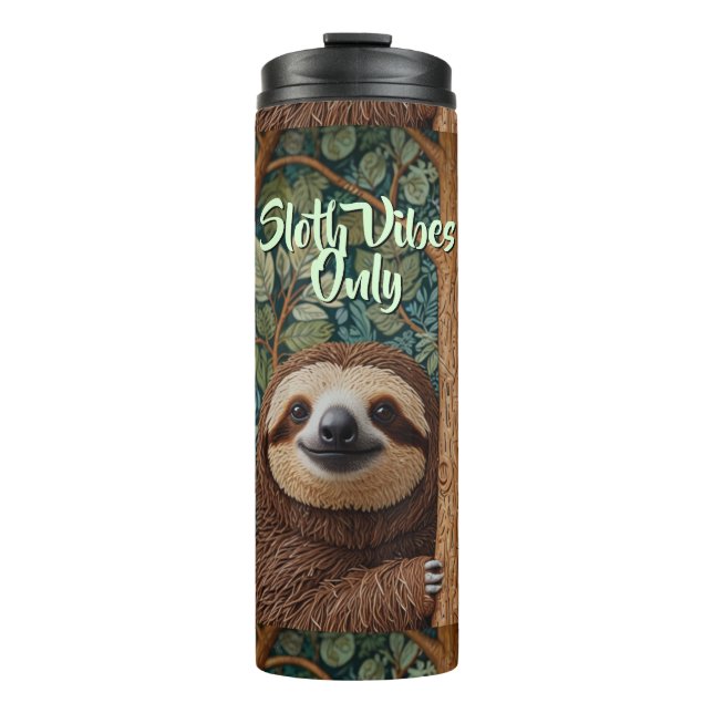 Cute retro boho Sloth Hang in there Thermosbecher (Vorderseite)