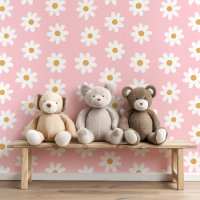 Cute Retro Daisis bearbeitbare Hintergrundfarbe