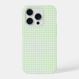 Cute Retro Green Gingham Plaid pattern iPhone 15 Pro Hülle