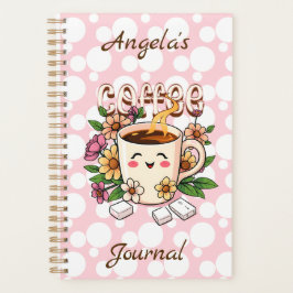 Cute Retro Kawaii Café et Fleurs Personnalisé