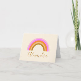 Cute Retro Rainbow Personalized Script Name