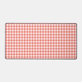 Cute Retro Red Gingham Plaid pattern Schreibtischunterlage