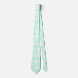 Cute Retro Sea Green Gingham Plaid pattern Krawatte