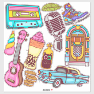 Cute Retro Sticker