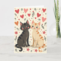 Cute Retro Valentine Cats