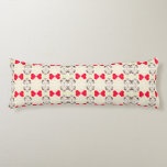 Cute Ribbon Pattern Seitenschläferkissen<br><div class="desc">A long body pillow featuring a sweet and trendy red ribbon pattern,  perfect for adding a stylish touch to your bedding</div>