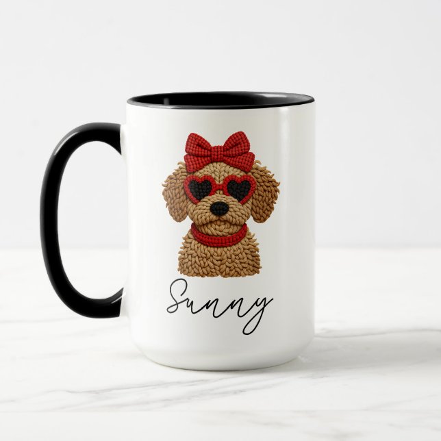 Cute RN Crochet Dog Valentine’s Day  Tasse (Links)