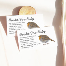 Cute Robin Book Request Enclosure Card