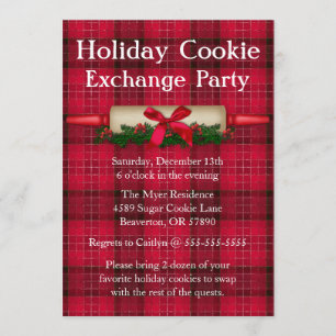 Cute Rolling Pin Cookie Exchange Invitation de vac