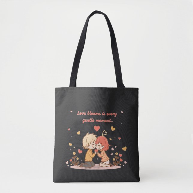 Cute Romantic Anime Couple - Love Moment Tasche (Vorderseite)