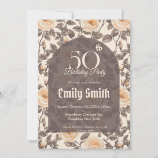 Cute Rose Charm Birthday Event Einladung